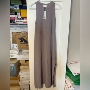 Gray Sleeveless Maxi Dress by The Drop